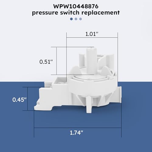 SuperDi مفتاح ضغط مستوى الماء لوحدة الغسيل WPW10448876 - بديل لويرلبول AP6021553، W10448876، 2312075، PS11754877، WPW10448876VP - Image 3