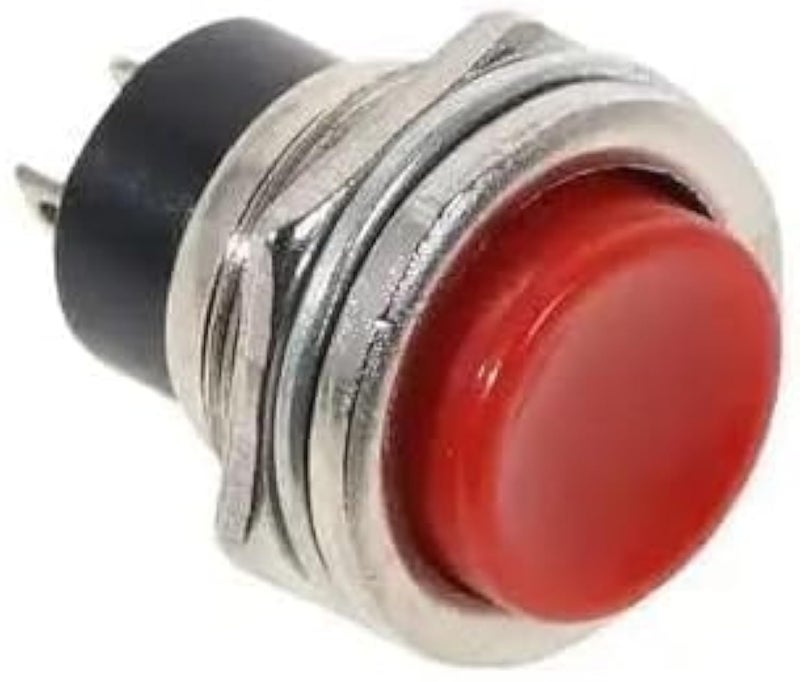 Metal Momentary Push Button 2 pin Red 16mm (2PCS).