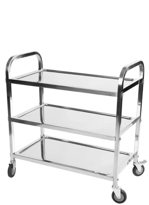 Serving Trolley Of 3 Layers Stainless Steel