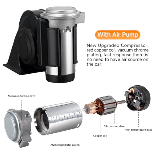 AOLIHAN Car Horn 2pcs, Train Horns for Truck Car, Super High Pitched Air Horn for Car 12V - Image 4