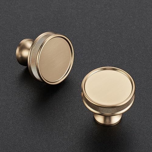 Ravinte 25 Pack 11530mm Champagne Bronze Cabinet Knobs Knurled Dresser Drawer knobs Kitchen Cupboard Handles for Cabinet Hardware - Image 3