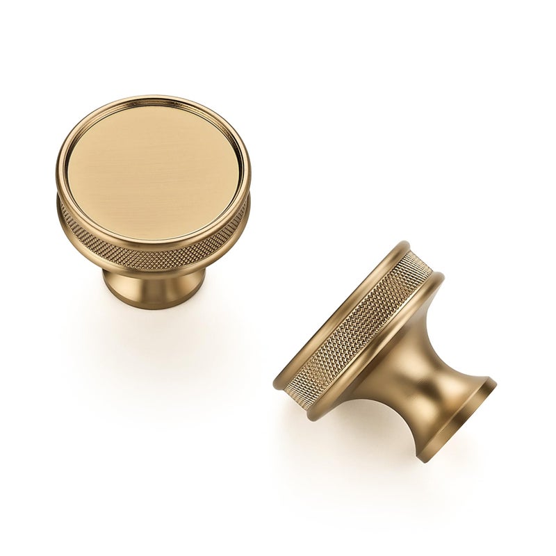Ravinte 25 Pack 11530mm Champagne Bronze Cabinet Knobs Knurled Dresser Drawer knobs Kitchen Cupboard Handles for Cabinet Hardware - Image 2