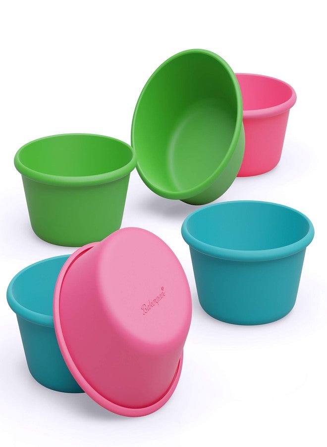 Bakerpan Silicone Jumbo Muffin Cups For Baking, Smooth Large Air Fryer Muffin Cups, 3 1/2 Inch Muffin Baking Cups, Jumbo Cupcake Liners - Set of 6 - Image 3