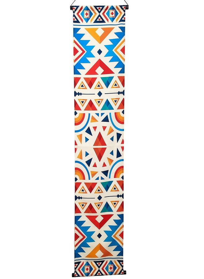Madrona Brands نسيج أزتيك من مادرونا براندز - ديكور جداري معلق عمودي ضيق - 52 بوصة × 13 بوصة - Image 1