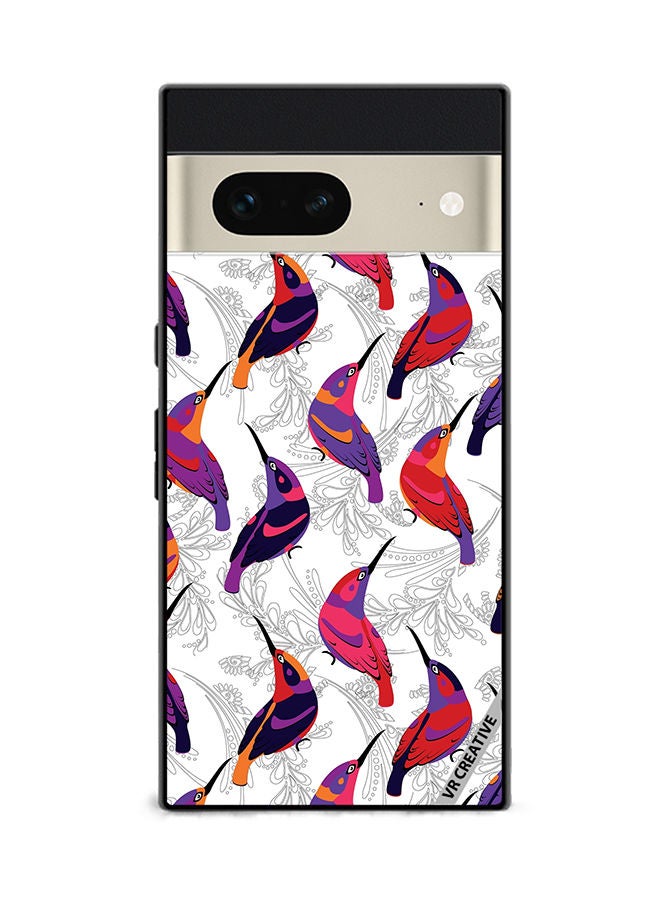 VR CREATIVE Protective Case Cover For Google Pixel 7 Colorful Birds Design Multicolour - Image 1