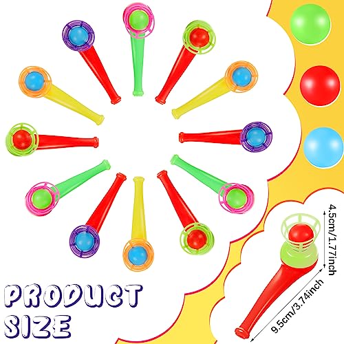 Liliful 30 Pcs Ball Blowing Toy Floating Blow Pipe Balls Stress Reliever Floating Balls Balance Blowing Toy for Birthday Party Balance Game Favors Gift Bag Stuffers Random Color - Image 5