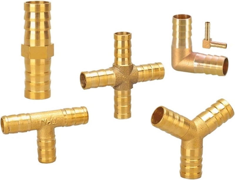 1pcs hose For 4mm 5mm 6mm 8mm 10mm 12mm 16mm 19mm copper Pagoda Water Tube Fittings Brass Barb Pipe Fitting 2 3 4 way brass connector(Y-3-way,OD 12MM) - Image 2