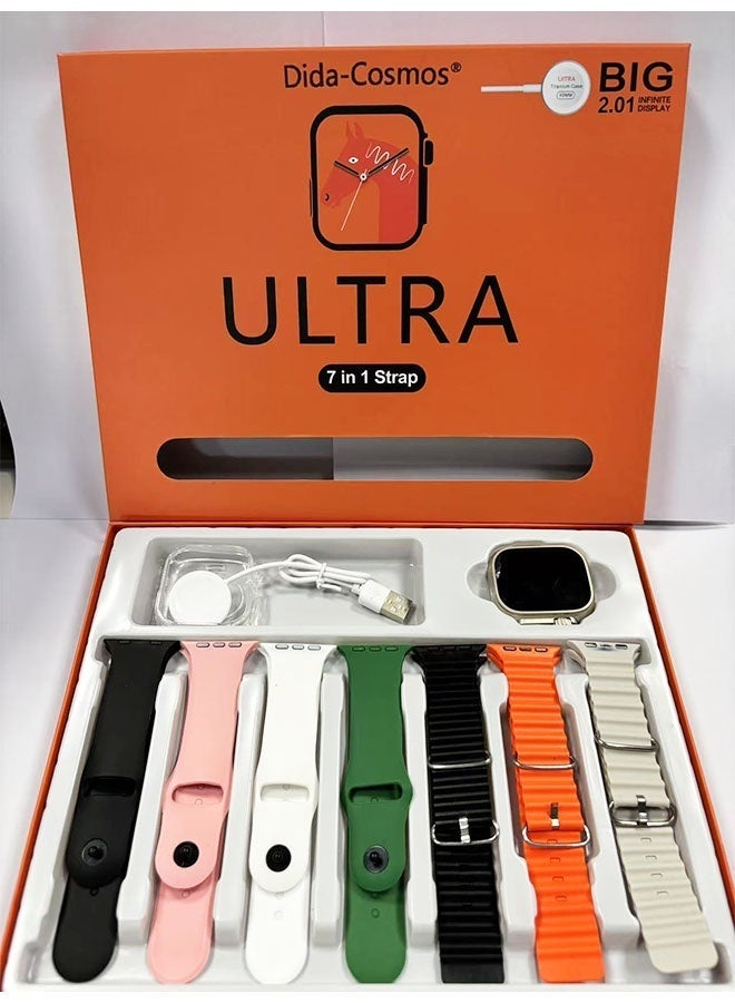 dida-cosmos 7-in-1 Bluetooth Full Touch Call Multifunction Smartwatch with Replaceable Strap - Image 2