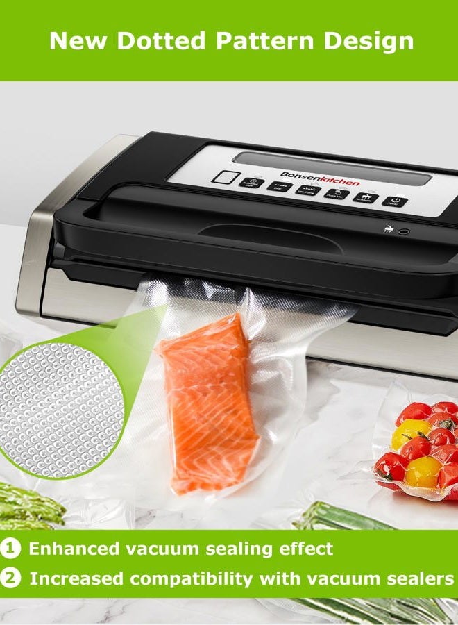 Bonsenkitchen Vacuum Sealer Rolls Bags, 6 Pack 8in*16ft Commercial Grade BPA Free Bag Rolls, Durable Customized Size Food Vac Bags for Storage and Sous Vide Cooking VB20 - Image 4