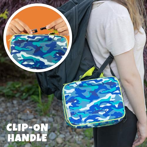 Bentology Insulated Lunch Bag for Kids & Adults- Reusable Thermal Sleeve w Clip on Handle- Easy to Clean Water-Resistant Lunchbox Tote- Mini Cooler Bag for Work School, Picnic, Daycare- Back to School - Image 3