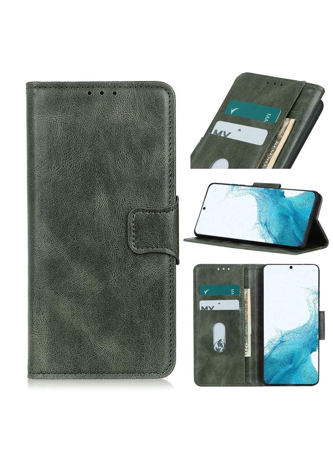 اس-توب جراب لهاتف Samsung Galaxy S22+ 5G Mirren Crazy Horse Texture جراب جلدي قلاب أفقي مع حامل وفتحات للبطاقات ومحفظة - Image 1