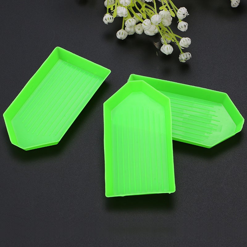 Diy Diamond Drawing Tool Point Drill Plate Heart-Shaped Box Point Drill Plate Diamond Drawing Point Drill Plate Pointed Mouth White Large Plate - Image 3