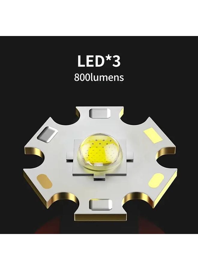 White Smiling Shark LED Flashlight Rechargeable Type C 4 Modes Super Bright For Camping Hiking Emergency - Image 4