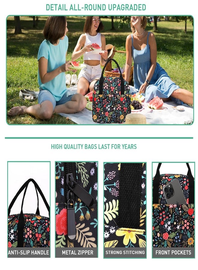 VLM Lunch Bag,Lunch Box for Women Men,Reusable Insulated Lunch Tote,Small Leakproof Cute Lunch Cooler with High Capacity for Work,Picnic,Camping - Image 3