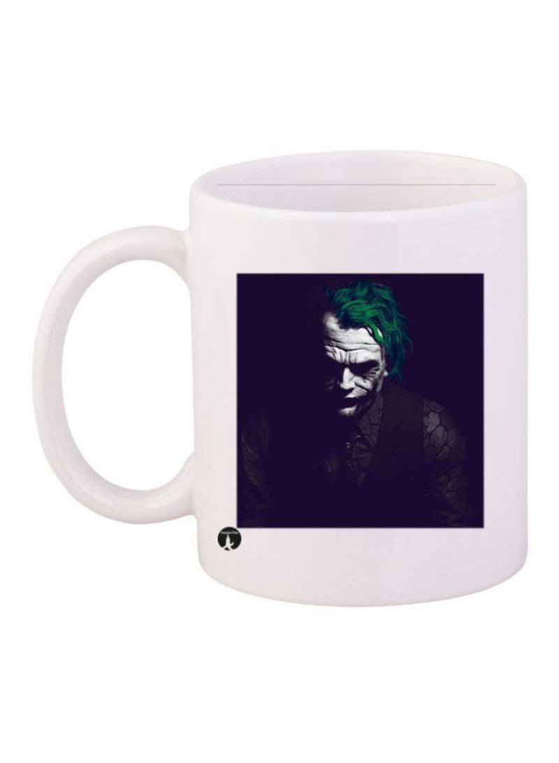 Joker Printed Coffee Mug White/Black/Green Standard Size