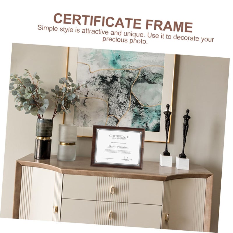 Wooden Diploma Frame Photo Holder Easy To Change Photos For Home Office - Image 4