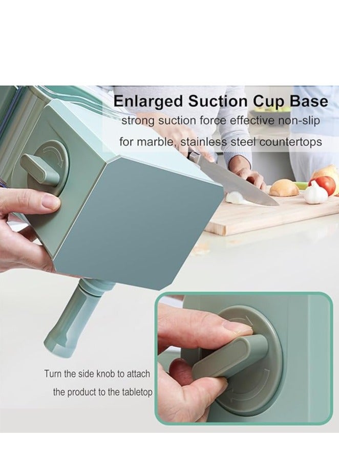 مِبْشَرَةُ جُبْنٍ دَوَّارَةٌ ذَاتُ مِقْبَضٍ - مِفْرَمَةُ خُضْرَوَاتٍ مَعَ 5 شَفَرَاتٍ مُصَمَّمَةٍ بِإِتْقَانٍ وَقَاعِدَةِ شَفْطٍ قَوِيَّةٍ، وَمِبْشَرَةٌ دَائِرِيَّةٌ وَمِقَطَّعَةُ طَعَامٍ لِلمَطْبَخِ، مَعَ صُنْدُوقِ تَخْزِينِ الشَّفَرَاتِ - Image 4