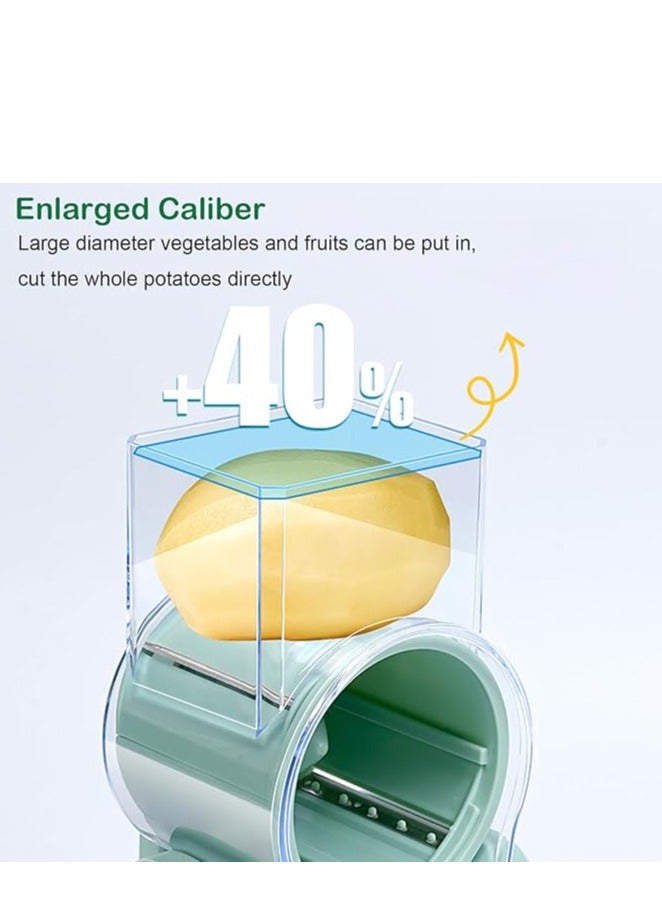 مِبْشَرَةُ جُبْنٍ دَوَّارَةٌ ذَاتُ مِقْبَضٍ - مِفْرَمَةُ خُضْرَوَاتٍ مَعَ 5 شَفَرَاتٍ مُصَمَّمَةٍ بِإِتْقَانٍ وَقَاعِدَةِ شَفْطٍ قَوِيَّةٍ، وَمِبْشَرَةٌ دَائِرِيَّةٌ وَمِقَطَّعَةُ طَعَامٍ لِلمَطْبَخِ، مَعَ صُنْدُوقِ تَخْزِينِ الشَّفَرَاتِ - Image 5