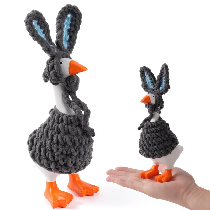 linastu 7inch Rabbit Desk Goose Outfits, Mini Desktop Goose Clothes Desk Goose Accessories Set for Magnetic Goose Statue (Rabbit) - Image 1