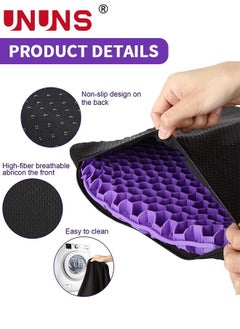 UNUNS Gel Seat Cushion,Upgrade Double Breathable Honeycomb Cushion For Office,Absorbs Pressure Points Seat Cushion For Home Cars Wheelchair  - Image 3