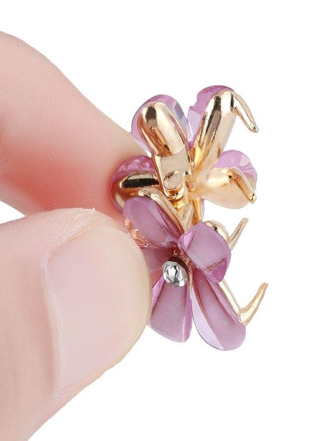 بيلاستيلا مجموعة بيلا ستيلا للأزياء، 3 قطع، إكسسوارات شعر صغيرة على الطراز الكوري مزينة بالزهور، للبنات والسيدات (بنفسجي) - Image 4