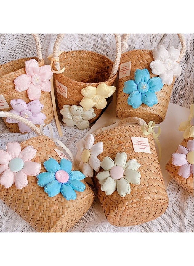 NIBEMINENT - New Fashion Instagram Wind Flower Flower Grass Woven Handbag - Image 1