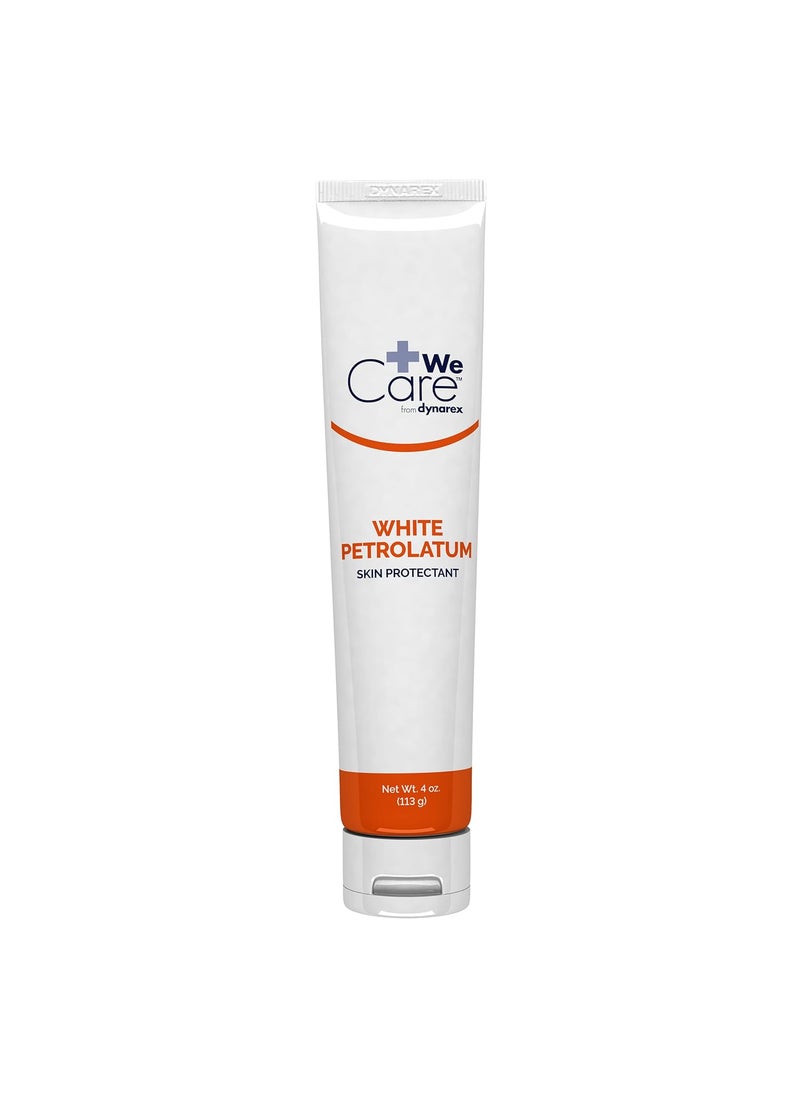 Dynarex - Dynarex White Petrolatum, Petroleum Jelly for Dry, Damaged or Cracked Skin, Soothing White Petroleum Jelly for Minor Skin Irritations, 4 oz. Tubes, 1 Petroleum Jelly Tube - Image 1