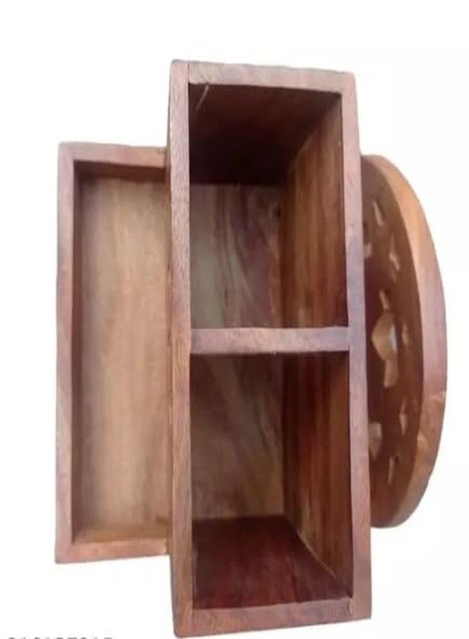 ISKA Wooden Spoon Stand Cutlery tissue Holder Multipurpose for Dining Table spoon Holder,Best Item for Your Kitchen - Image 2