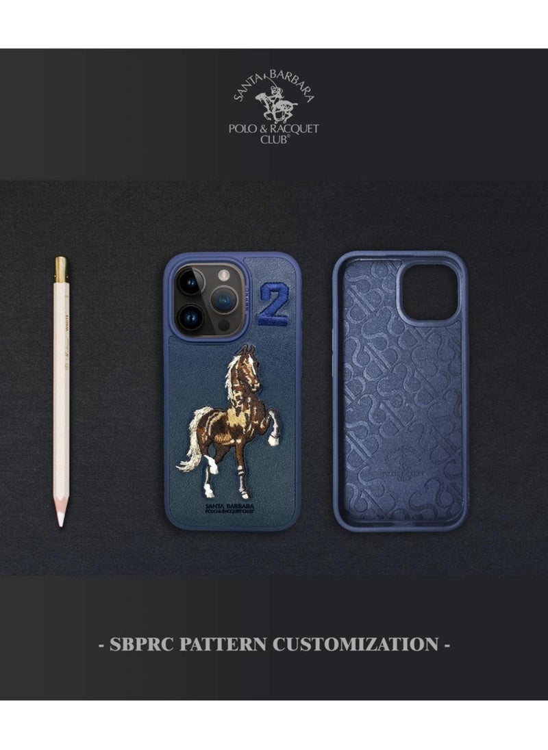 SANTA BARBARA POLO & RACQUET CLUB Boris Series Horse Embroidery MagSafe Phone Case for iPhone 16 Pro Max – Shockproof, Premium Pleather & TPU, Anti-Slip Grip, Raised Edges for Screen & Camera Protection, Scratch-Resistant, Lightweight & Slim Design – Beige  - Image 4