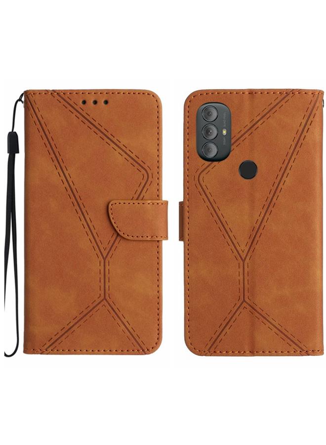 S-TOP Case For Motorola Moto G Power 2022 Stitching Embossed Leather Phone Case - Image 1