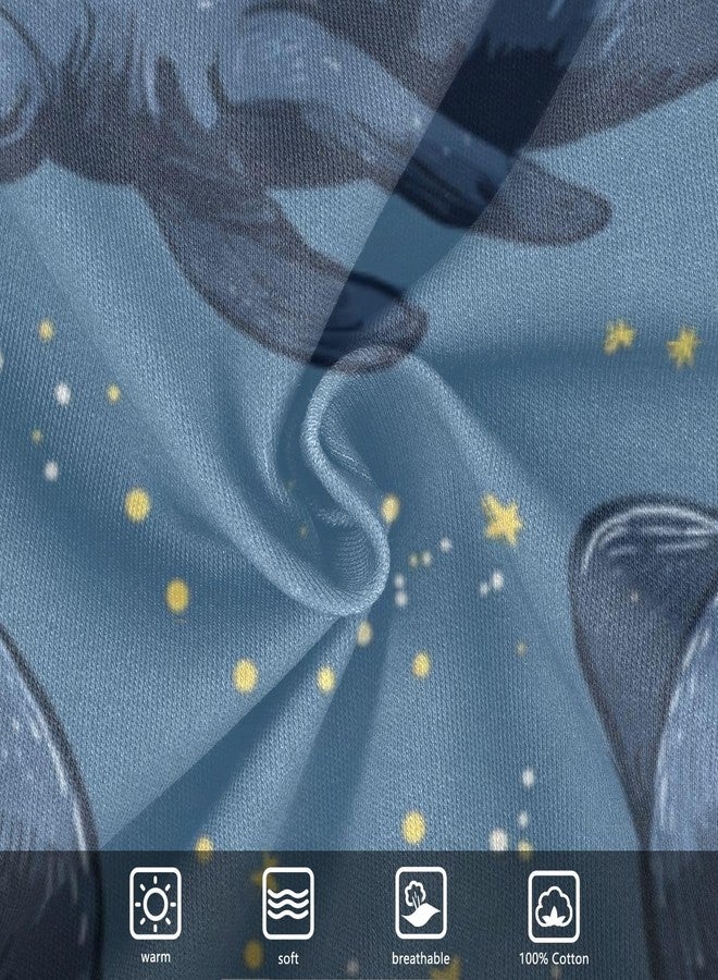 Pigsaly Cartoon Grey Manatees Unisex Baby Bodysuits Blue Waves Hearts Newborn Short Sleeve Summer Jumpsuit Boy Girl 9M - Image 4