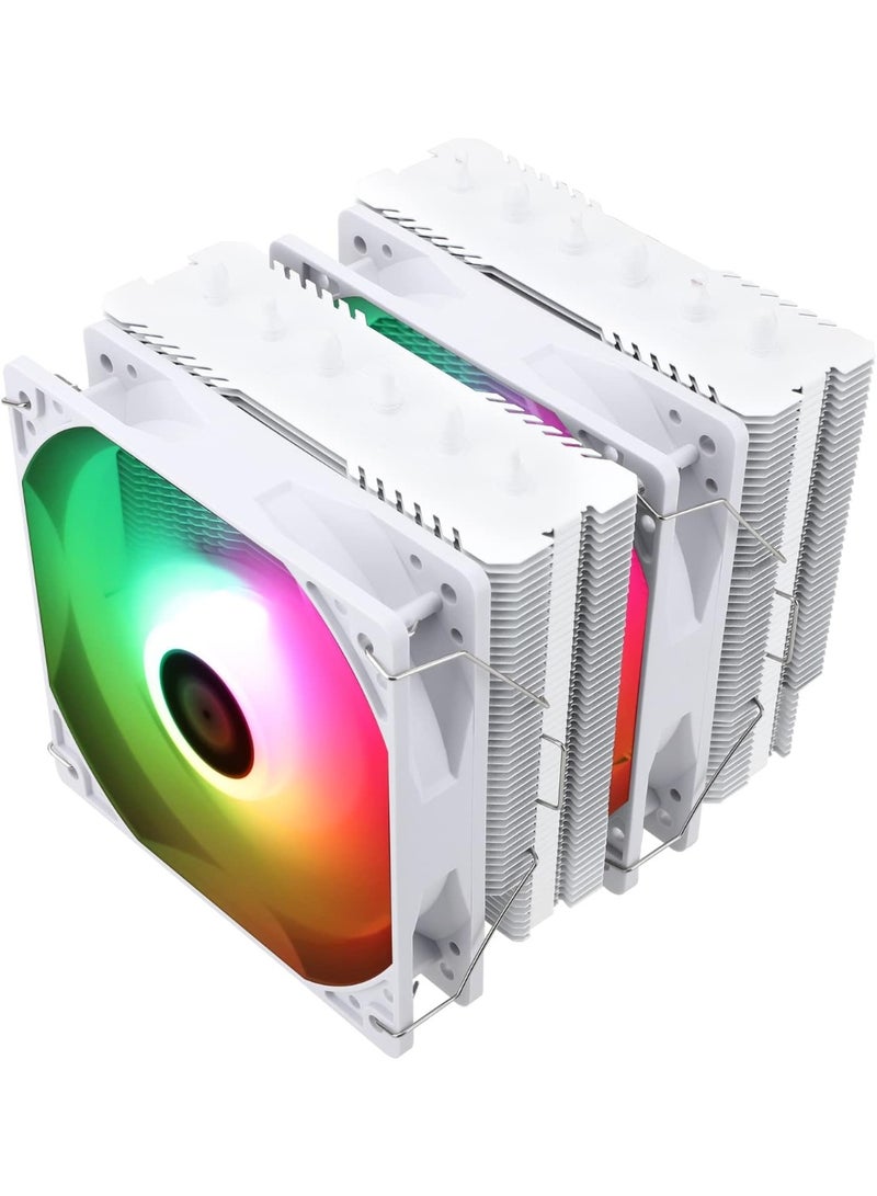 ثيرمالرايت مبرد المعالج Thermalright Peerless Assassin 120 SE ARGB أبيض، مزود بستة أنابيب حرارية، ومروحتين 120 مم TL-C12CW-S PWM، بتقنية AGHP، متوافق مع معالجات AMD AM4/AM5/Intel LGA1700/115X/1851/1155/1200 - Image 1