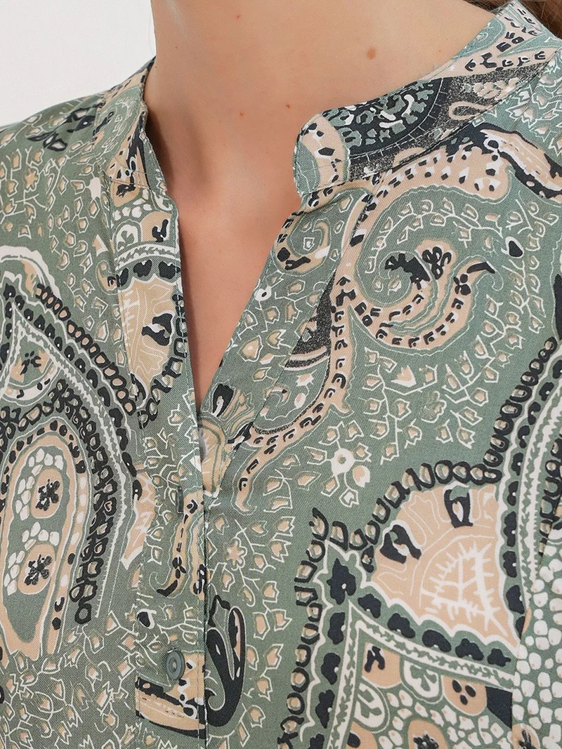 Big Dart Multicolor BDART Patterned V-Neck Maxi Dress for Women | Best Price UAE