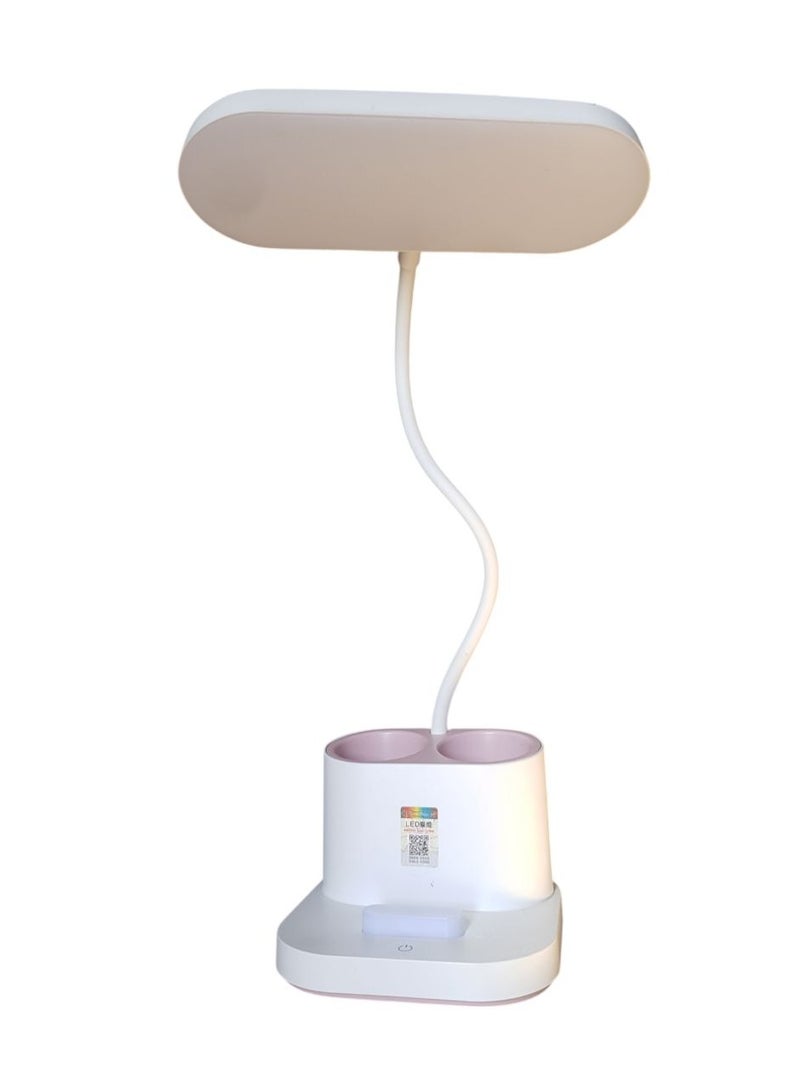 مصباح مكتب LED متعدد الاستخدامات ٤ في ١ ( ابيض و بينك) - Image 2