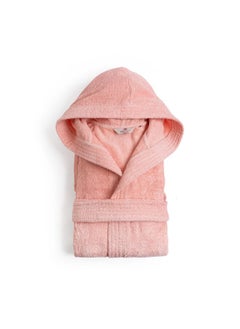 MEHALLA Bath Robe - Basic Hood - Kids -10-11years - rose - 100% Egyptian Cotton 100% 