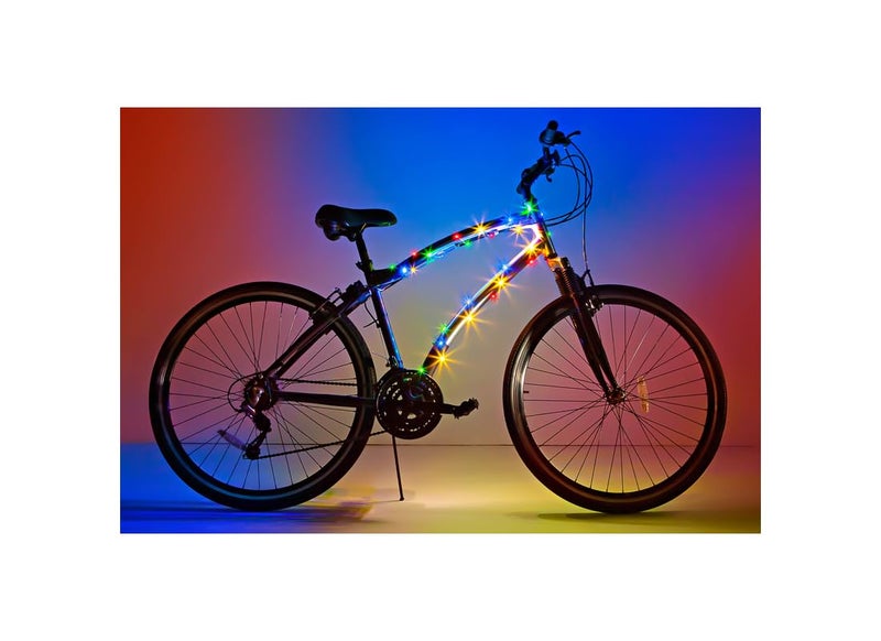 Brightz CosmicBrightz LED Bike Frame Rope Light, Multi-Color - 6.5-Foot String Rope - Battery-Powered with On/Off Switch - Ultra Bright Color Keeps Your Ride Fun and Safe for Kids, Teens, & Adults - Image 3