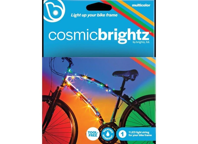 Brightz CosmicBrightz LED Bike Frame Rope Light, Multi-Color - 6.5-Foot String Rope - Battery-Powered with On/Off Switch - Ultra Bright Color Keeps Your Ride Fun and Safe for Kids, Teens, & Adults - Image 1