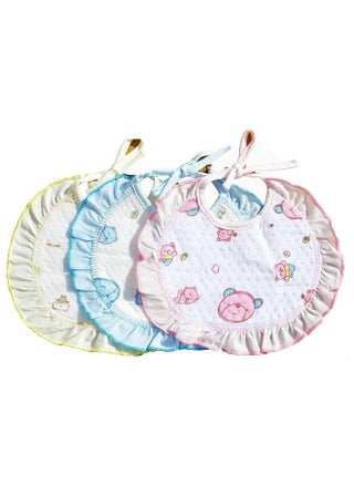 Cotton Baby Bibs Apron With Tie Knot Closure; With Pvc On Back For Quick Absorption & Fast Drying Bibs For Babies Newborn (018 Months) (Pack Of 3) - pzsku/Z520CCC6DA8FBA459D7BCZ/45/_/1692783157/b4515501-c7bc-41a4-913c-5935eebdd811