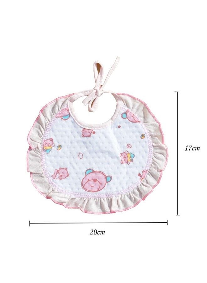 Cotton Baby Bibs Apron With Tie Knot Closure; With Pvc On Back For Quick Absorption & Fast Drying Bibs For Babies Newborn (018 Months) (Pack Of 3)