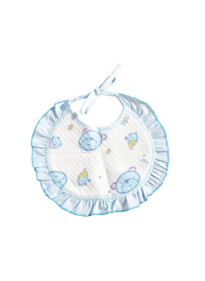 Cotton Baby Bibs Apron With Tie Knot Closure; With Pvc On Back For Quick Absorption & Fast Drying Bibs For Babies Newborn (018 Months) (Pack Of 3)