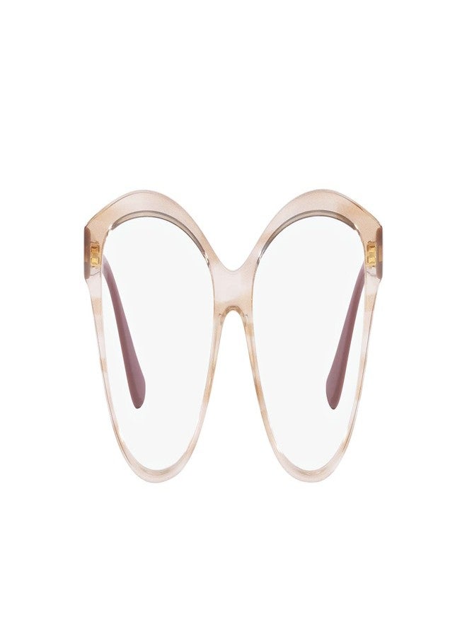 Vogue Eyewear Women's VO5489 Round Prescription Eyewear Frames, Top Texture Brown/Honey/Demo Lens, 52 mm - Image 1