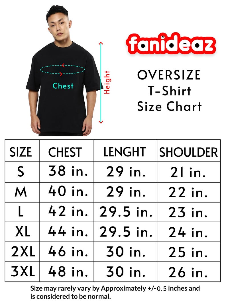 fanideaz Half Sleeve Gaming Oversized Printed Round Neck Tshirts for Mens || Round Neck T-Shirt || Tshirt for Men || Tshirt for Men Round Neck_2229_B_3XL - Image 5