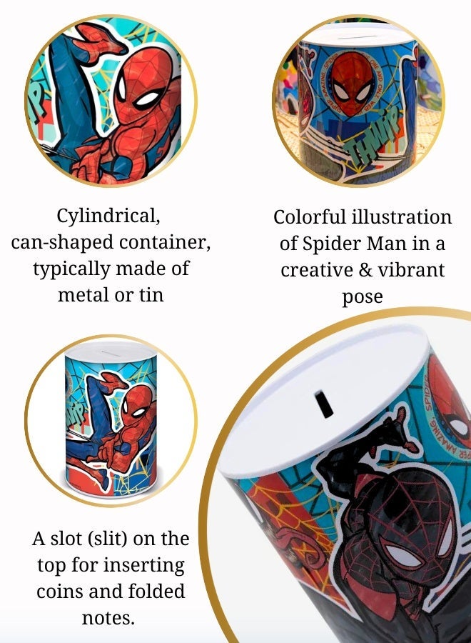 STOR METALLIC COIN BOX SPIDERMAN MOB RULES MONEY BANK - Image 3