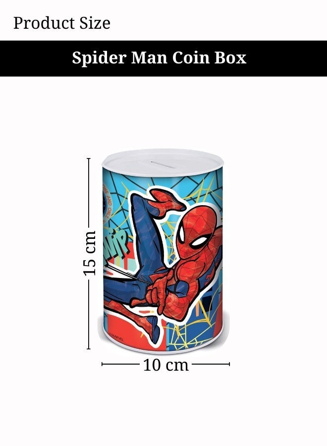 STOR METALLIC COIN BOX SPIDERMAN MOB RULES MONEY BANK - Image 4