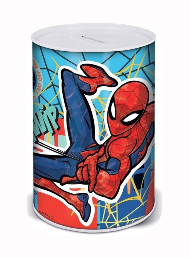 STOR METALLIC COIN BOX SPIDERMAN MOB RULES MONEY BANK - Image 1