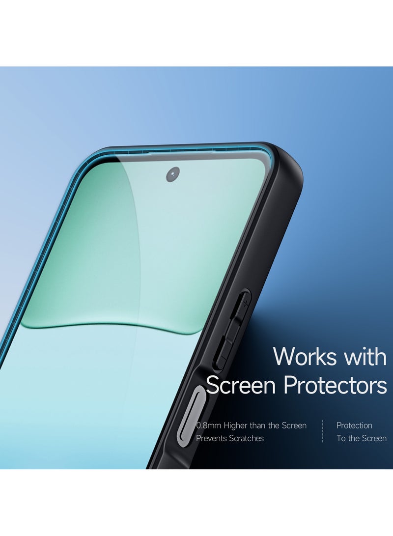 دوكس دوتشيز ايمو جراب لموبايل شاومي ريدمي 13 4 جي / نوت 13R / بوكو ام 6 4 جي  جراب نحيف وشفاف مطفي مصنع من البولي يوريثين الحراري بولي كربونات البولي بروبلين سيليكون - اسود - Image 5