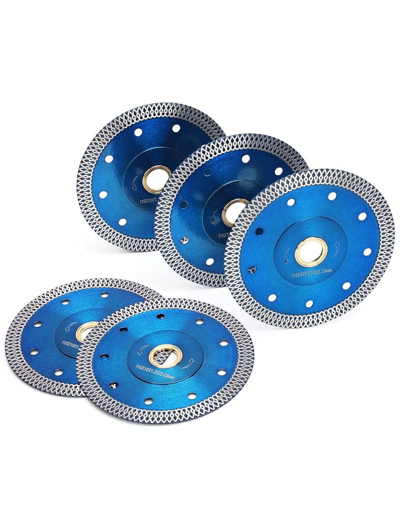 OSCEH 5Pcs/Box Porcelain Blade Super Thin Diamond Saw Blade 4.5" for Marble Granite Porcelain Tile Cutting(4.5"-5pcs) - Image 1