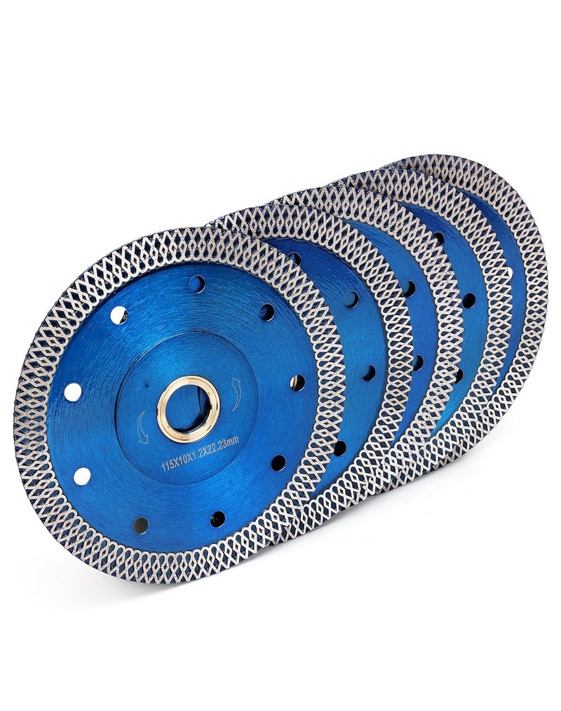 OSCEH 5Pcs/Box Porcelain Blade Super Thin Diamond Saw Blade 4.5" for Marble Granite Porcelain Tile Cutting(4.5"-5pcs) - Image 2