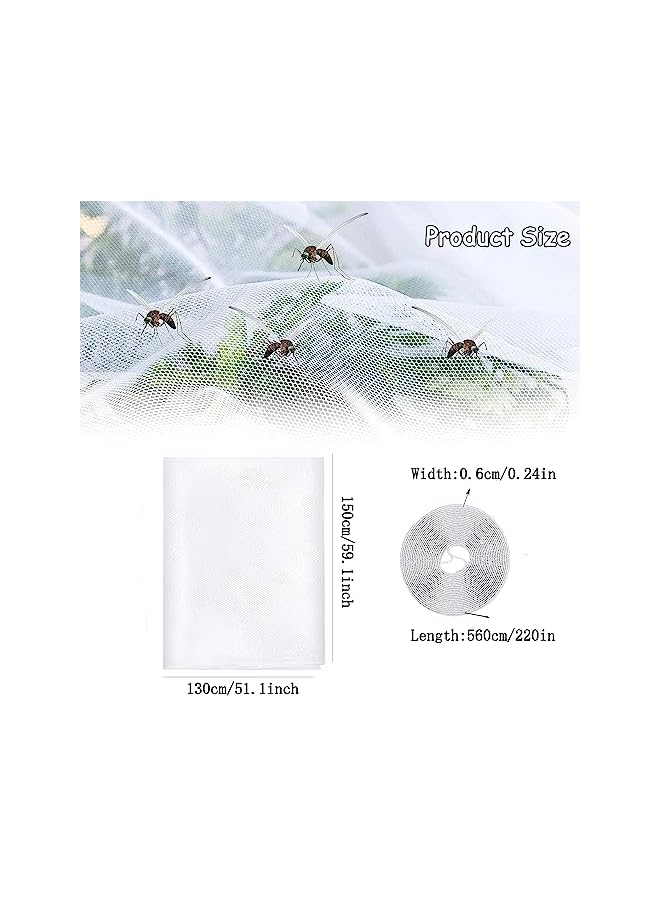 The Bros 3 Pcs Mosquito Netting for Window, DIY Self-Adhesive Window Screen Mesh with 3 Rolls Tapes, 1.3 x 1.5m Fly Screen for Windows, Block Mosquitoes, Flies and Bugs Enter (White) - Image 2