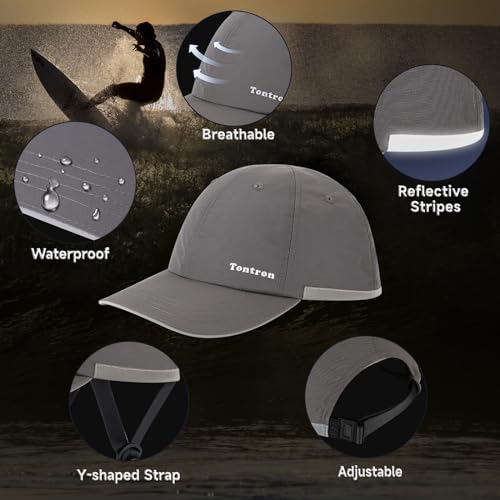 Tontron Wasumer Watersports Cap | Kayaking Bump Cap|Surfing Hat | Low Profile Helmet (Gray, Large) - Image 3